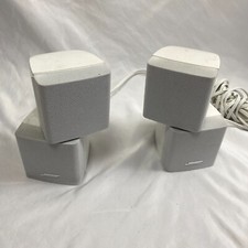 Bose Jewell Double White Cube Speakers Surround Sound Home Stereo System 2 