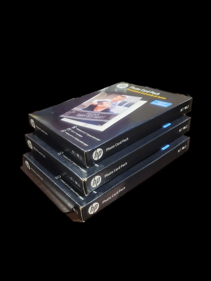 NEW Lot Of 3 HP Photo Card Pack Glossy Photo 5"X7" Paper/Envelopes & 4"x6" Paper - Image 2 of 3