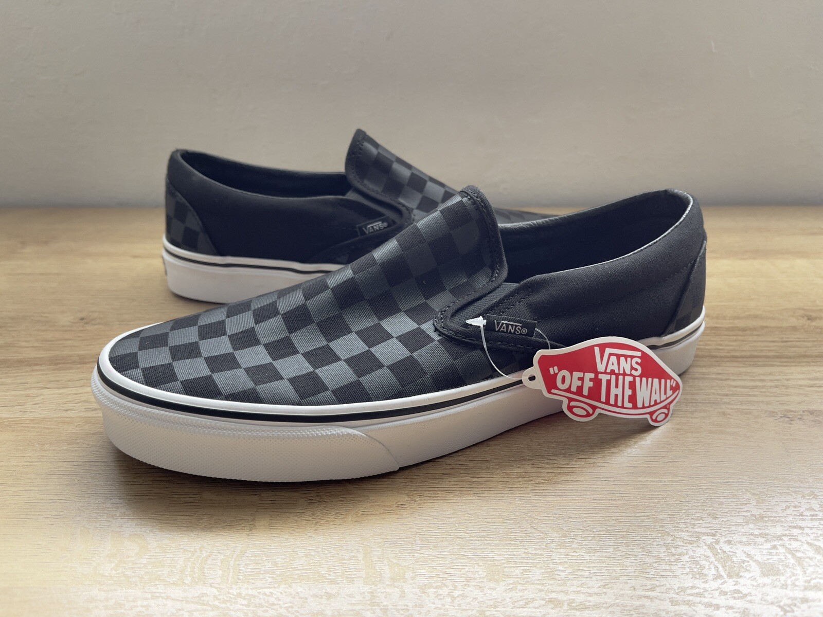 Black Canvas Slip On Skate Shoes Size 