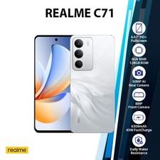 Realme C71 Android Cell Phone (8GB+256GB/WHITE/Dual SIM/Unlocked/Global)