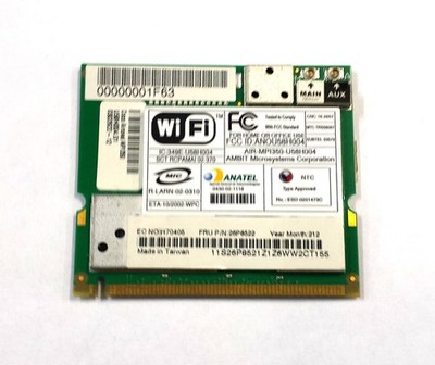 Wireless Card Dell 26P8522 Network Interface Card - 802.11b - Mini PCIe -