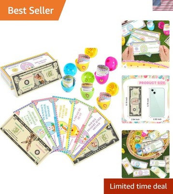 Easter Egg Fillers- Easter Bunny Play Bucks   100-Piece Bundle with 60 Redeem...