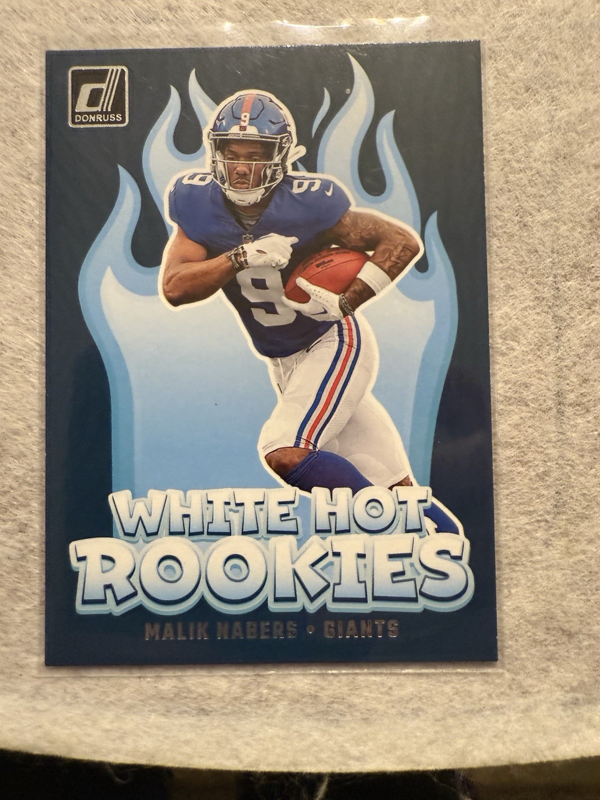 2024 Panini Donruss Malik Nabers White Hot Rookies RC #WH10 New York Giants