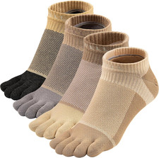 Toe Socks for Men Women Ankle Cotton Five Fingers Socks Low Cut Athletic Running