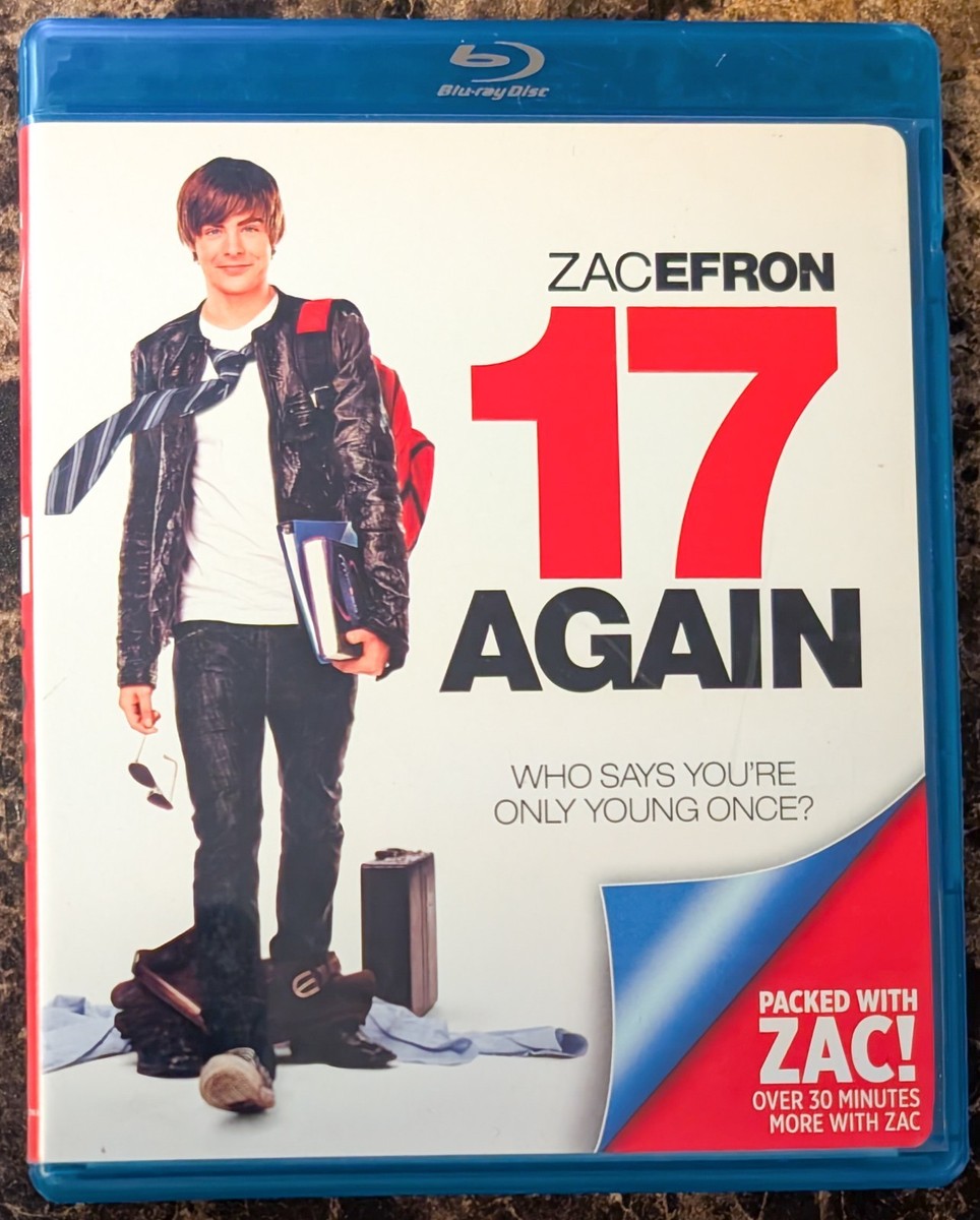 Seventeen 17 Again (Blu-ray + Digital Copy, 2009, 2-Disc Set) Zac
