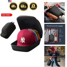 Hard Hat Travel Case Storage for Baseball Caps with Carrying Handle and Adj...