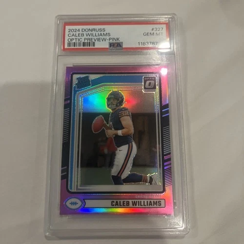 2024 Donruss Football Caleb Williams Optic Preview-Pink PSA 10 RC #327