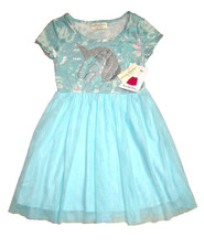 Girls Glitter Unicorn Tulle Tutu Dress Size XS 4/5 Short Sleeve NWT