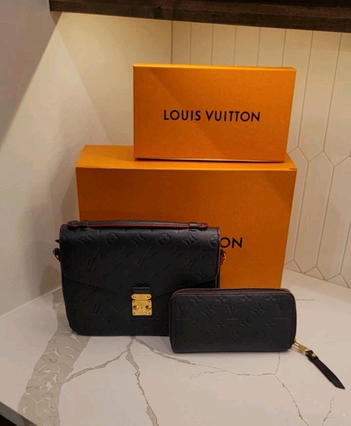 Auth Louis Vuitton Pochette Metis 2 Way Red Blue Monogram Empreinte Shoulder Bag