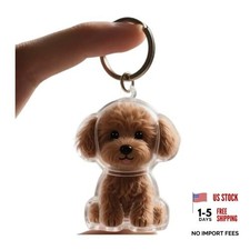 Dog Hair Collector Keychain Charm Memorial Storage Box, Transparent Bottle F