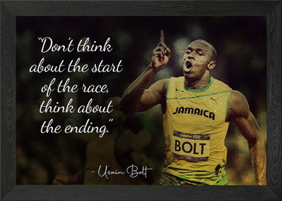Usain Bolt Framed Wall Art Poster Canvas Print Picture