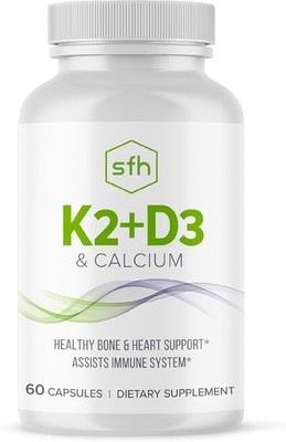 K2+D3 & Calcium: The Ultimate 3-in-1 Formula for Bone, Immune, and Cardio - 60ct