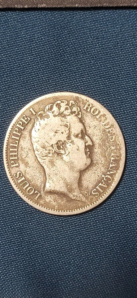 5 FRANCS LOUIS PHILIPPE - 1831 MA - TRANCHE EN CREUX - FACTURE CGB - Photo 1/2
