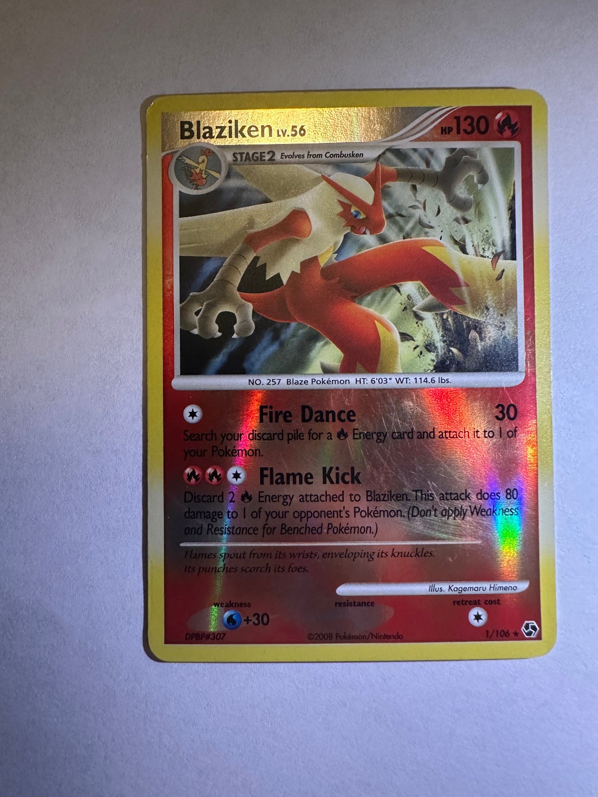 Blaziken 1/106 Great Encounters Reverse Holofoil LP