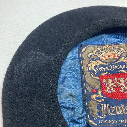 Vintage Extra Basque French Beret Wool Black - Picture 5 of 9