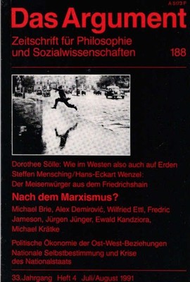 Das Argument 188. Nach dem Marxismus? Zeitschrift für Philosophie und Sozialwiss