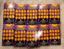 lot of 10- 20pc Family Pumpkin Carving Kit with Stencils, Carvers, Scoops, new 