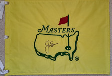 JACK NICKLAUS SIGNED AUTOGRAPHED UNDATED MASTERS FLAG FULL JSA LETTER