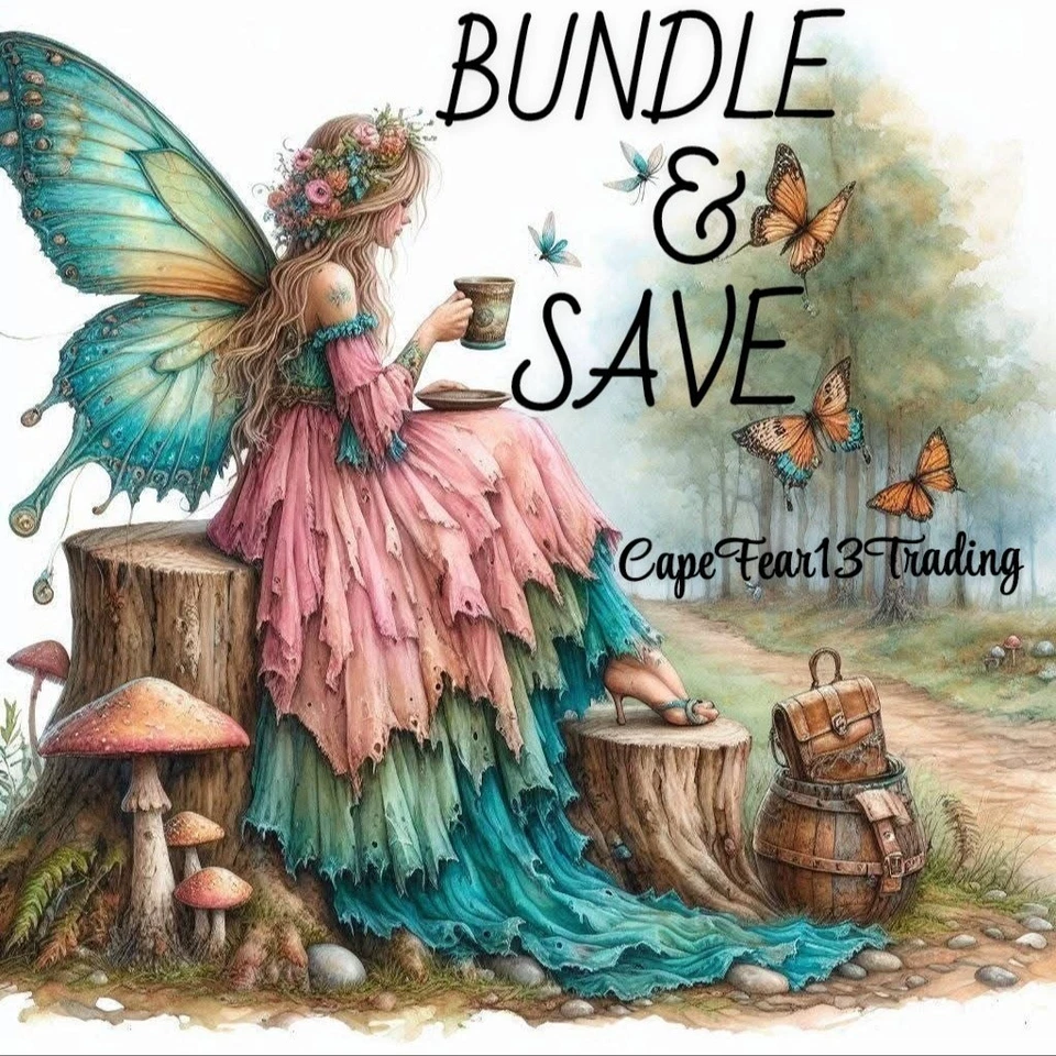 Lot of 5 CROSS STITCH KITs Fairy Butterfly Tea Cards Flower GIFT Bundle New DIY - Image 3 of 4