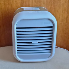 HoMedics White Tabletop Desk Fan, Corded Push Button, Adjustable Tilt Head