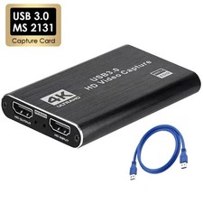 4K USB 3.0 Video Capture Card 1080P 60Hz HDMI Recorder for PS4 OBS Streaming