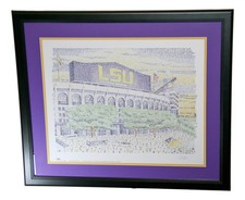 LSU Tigers Stadium 20x16 Art of Words Framed ...