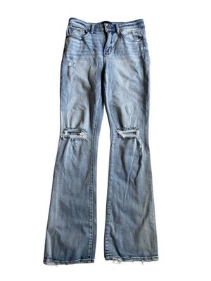 Buckle Black Fit No 75 Bootcut Distressed Jeans Blue Womens Size 28 X 34