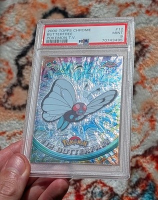 Butterfree #12 - 2000 Topps Chrome Pokemon TV Card - PSA 9 Mint