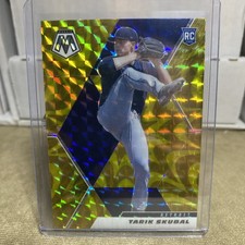 TARIK SKUBAL ROOKIE 2021 GOLD REFRACTOR HOLO Prizm Mosaic RC Yellow - TIGERS