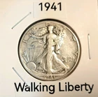 1941, Walking Liberty Half Dollar, 90% Silver, Very Fine Condition