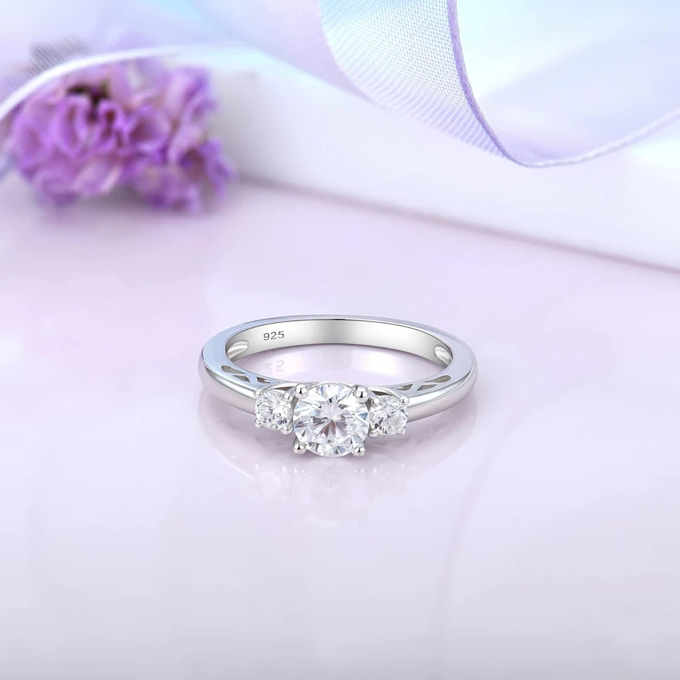 Fede Anello Da Donna, Anello Di Fidanzamento in Argento Sterling 925 per Gli Inn - Immagine 3 di 4