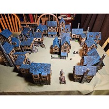 Medieval Town Houses Tabletop Terrain- Terrain Fantasy for D D, Warhammer 32MM