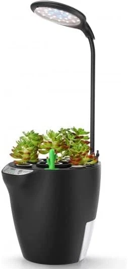 iDOO 2-en-1 Sistema Hidropónico y de Cultivo del Suelo, 6 Vainas Interior Hierba Jardín Contador Foto 2 de 4