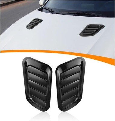 2PCS Car Hood Vents, Automotive Scoop Bonnet Air Vents Engine Hood Kit, Vehicle 