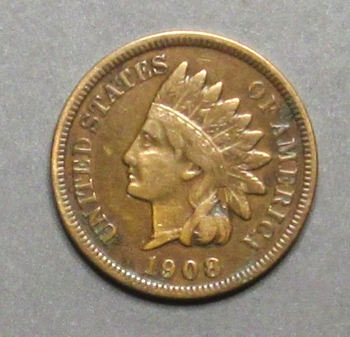 1908-S Key Date Indian Head Cent Pleasing VF