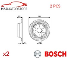 BREMSSCHEIBEN SATZ PAAR HINTEN BOSCH 0 986 479 W32 2PCS A NEU OE QUALITÄT