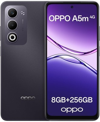 New OPPO A5m 4G 8+256GB 6,67'' 90 Hz 50MP AF-Kamera 6000mAh IP65 Midnight Purple