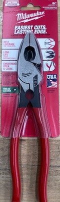 Milwaukee 9'' Lineman's Dipped Grip Pliers w/ Thread Cleaner MT500T- NEW