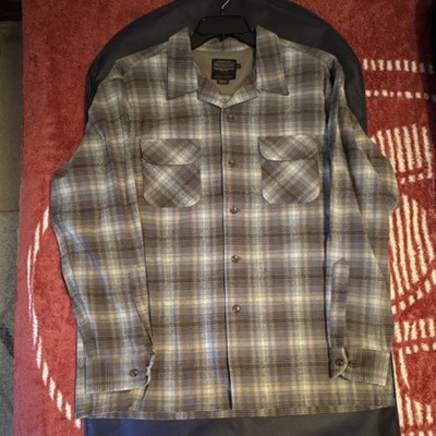 Pendleton The Original Board Shirt XL Brown Gray Beige Plaid