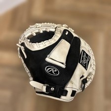 Rawlings Softball Catchers Mitt Left-Handed Black White Gear