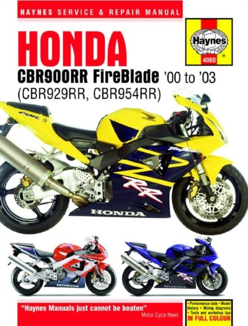 Honda CBR900RR FireBlade (00 - 03) Haynes Repair Manual by Haynes Publishing