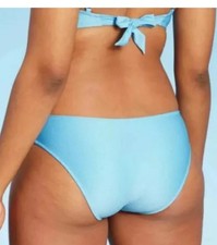 Shade  Shore Bikini Bottom Women's Textured Hipster Light Blue New XL