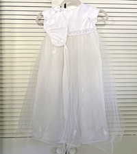 12-18 Month Long Christening Baptism Gown Dress  Cap