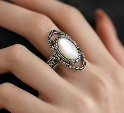 925 Silver Ring, Chunky Adjustable Ring, Full Finger Ring, Vintage Ring, Boho