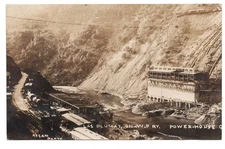 1909 RPPC Postcard of Las Plumas Power House on Western Pacific Railway