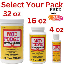 Mod Podge Matte Waterbase Sealer Glue and Finish 118ml-473ml-946ml Smooth Finish