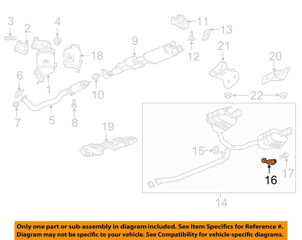 Percha silenciador trasero pasajero Traverse Enclave 2018-2023 nueva GM # 84160334 Foto 4 de 4