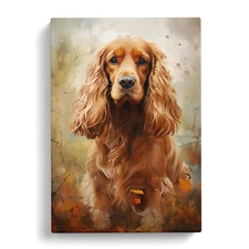 Cocker Spaniel Digital Canvas Wall Art Print Framed Picture Decor Living Room
