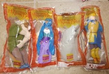 Vtg 1996 Disney Hunchback Notre Dame Plush Dolls Burger King Happy Meal Set Of 4