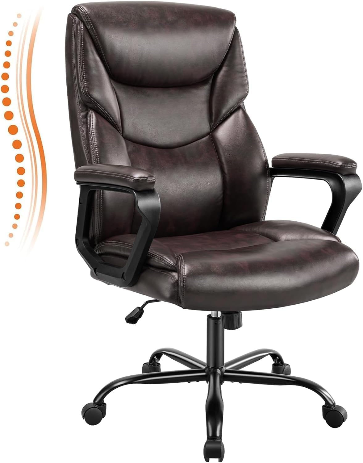 High Back Adjustable Ergonomic Executive Office Manager Chair with Rolling Swivel